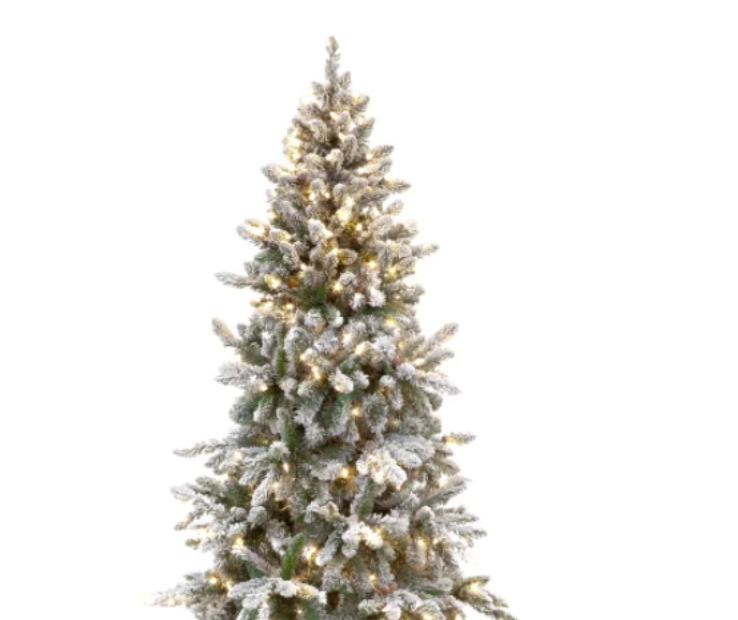 Pre Lit 7ft Majestic Pine Snowy Tree with 1153 Tips & 420 Warm White LEDs