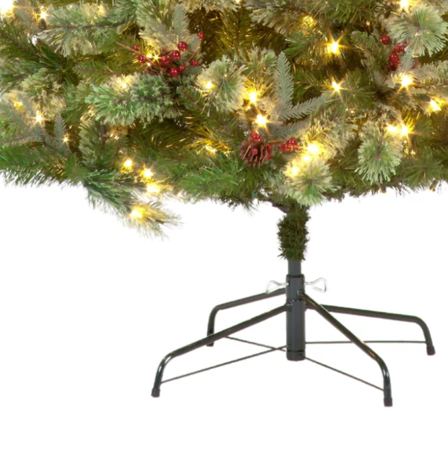 Pre Lit 7ft Biarritz Spruce Christmas Tree with 600 Warm White LEDs & 1330 Tips