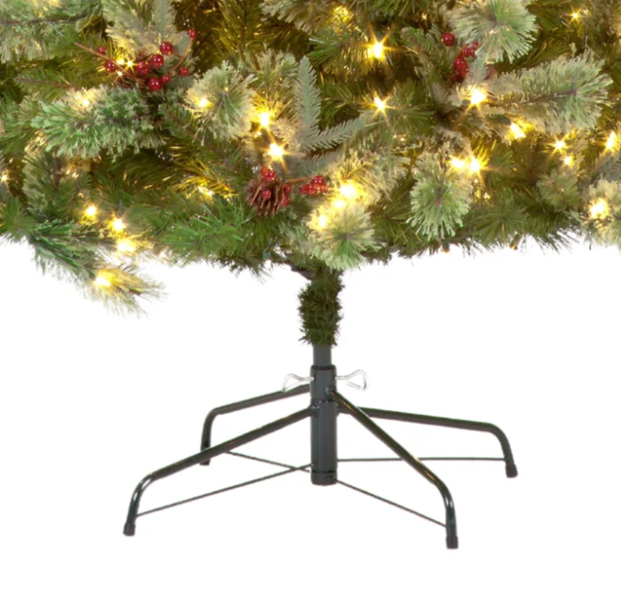 Pre Lit 7ft Biarritz Spruce Christmas Tree with 600 Warm White LEDs & 1330 Tips