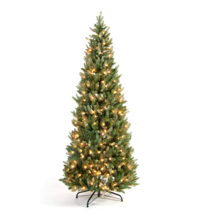 Pre Lit 7ft Hazen Slim Blue Pine Christmas Tree with 300 Warm White LEDs & 952 Tips