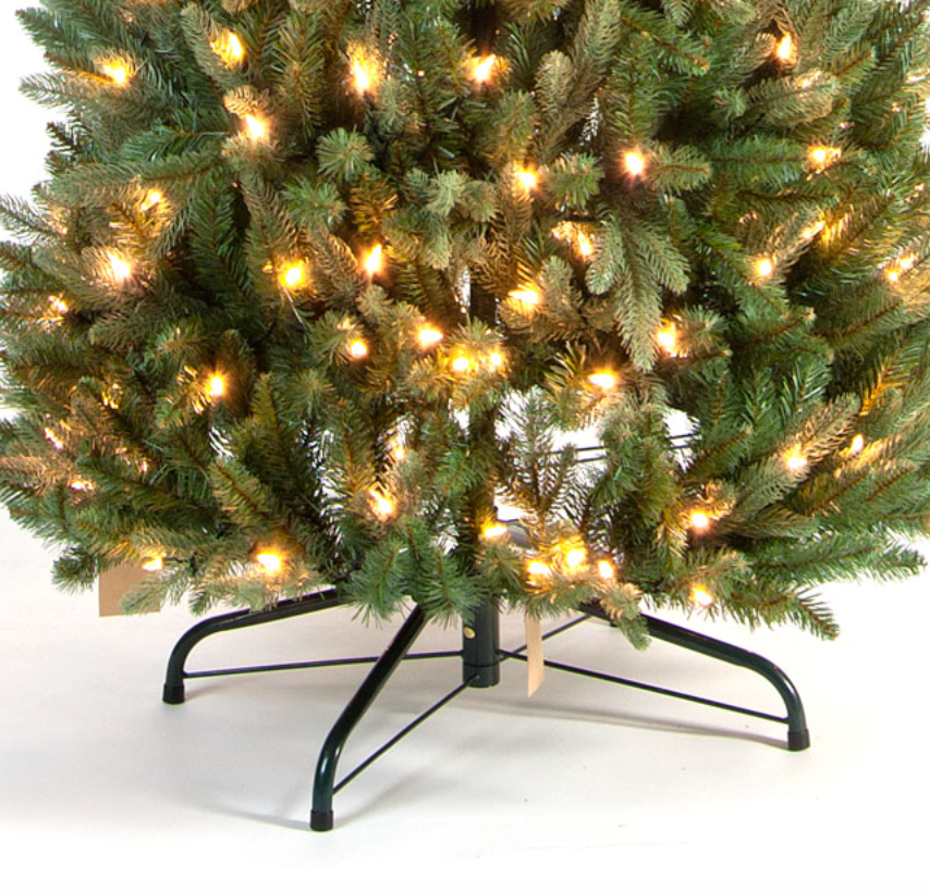 Pre Lit 7ft Hazen Slim Blue Pine Christmas Tree with 300 Warm White LEDs & 952 Tips