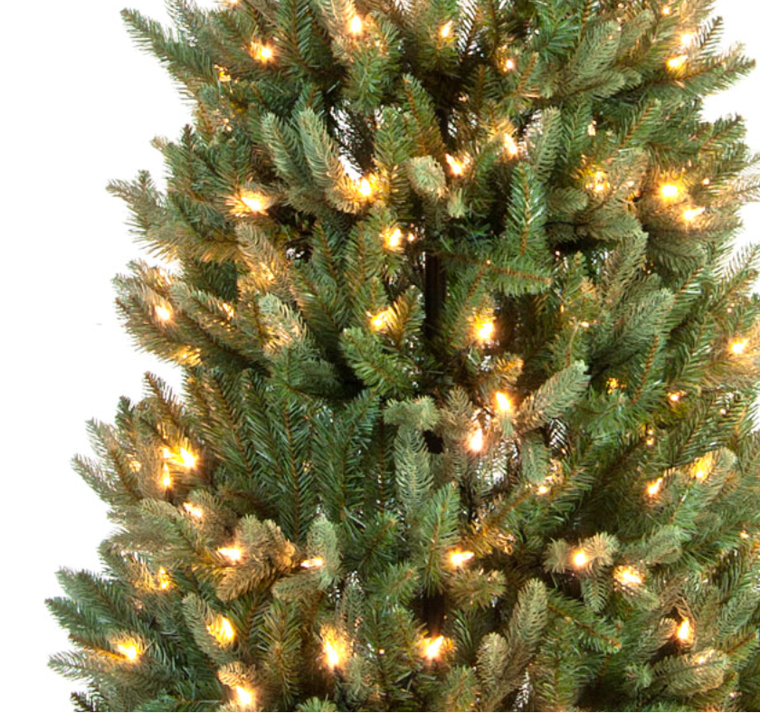 Pre Lit 7ft Hazen Slim Blue Pine Christmas Tree with 300 Warm White LEDs & 952 Tips