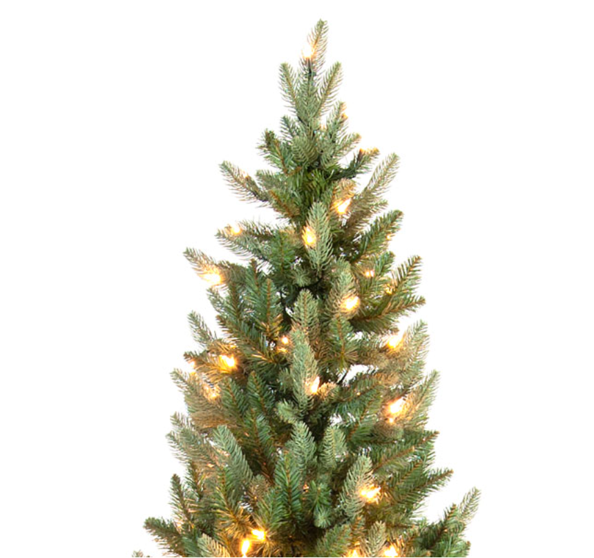 Pre Lit 7ft Hazen Slim Blue Pine Christmas Tree with 300 Warm White LEDs & 952 Tips