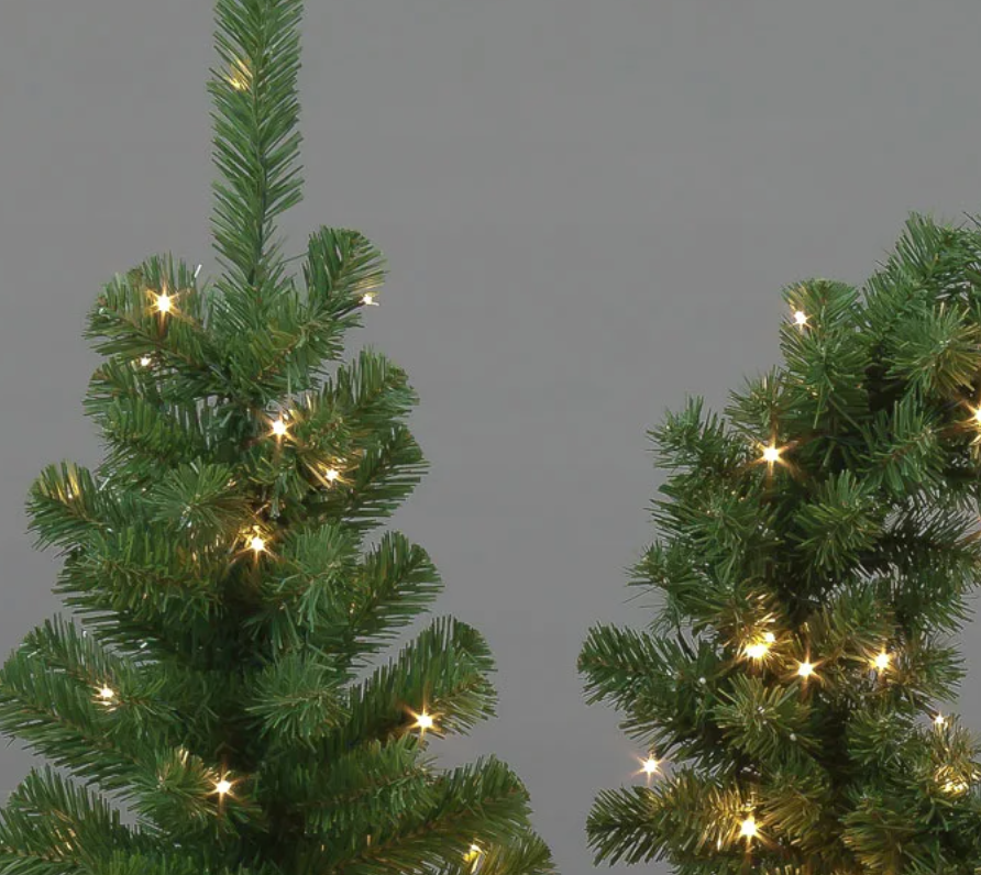 4 Piece Pre Lit Porch Set With 2 Trees 1 Wreath 1 Garland