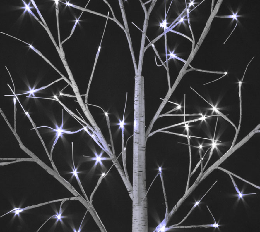 1.2m Birch Tree With 48 Ice White LEDs
