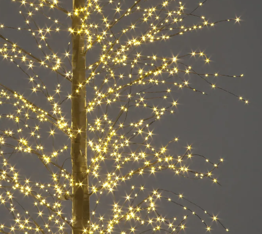 1.2m Black Micro Dot Tree with 500 Warm White LEDs