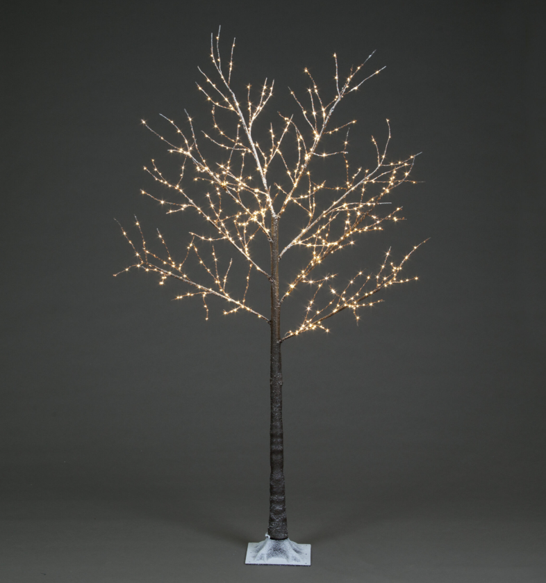 1.5m Outdoor or Indoor Copper Wire Frosted Brown Twig Tree with 400 Warm White LEDs