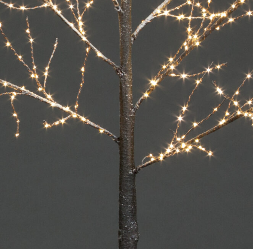 1.5m Outdoor or Indoor Copper Wire Frosted Brown Twig Tree with 400 Warm White LEDs