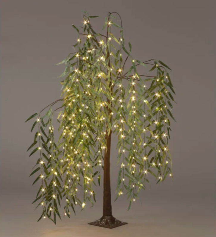 1.5m Green Leaf Willow Tree With 256 Warm White LEDs