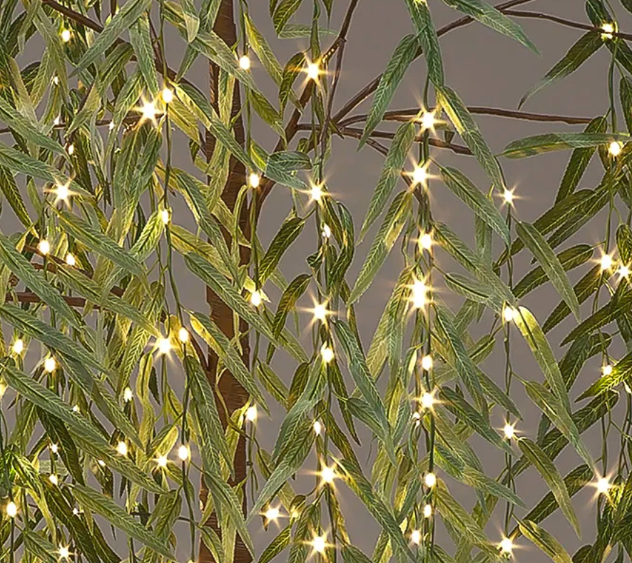 1.5m Green Leaf Willow Tree With 256 Warm White LEDs