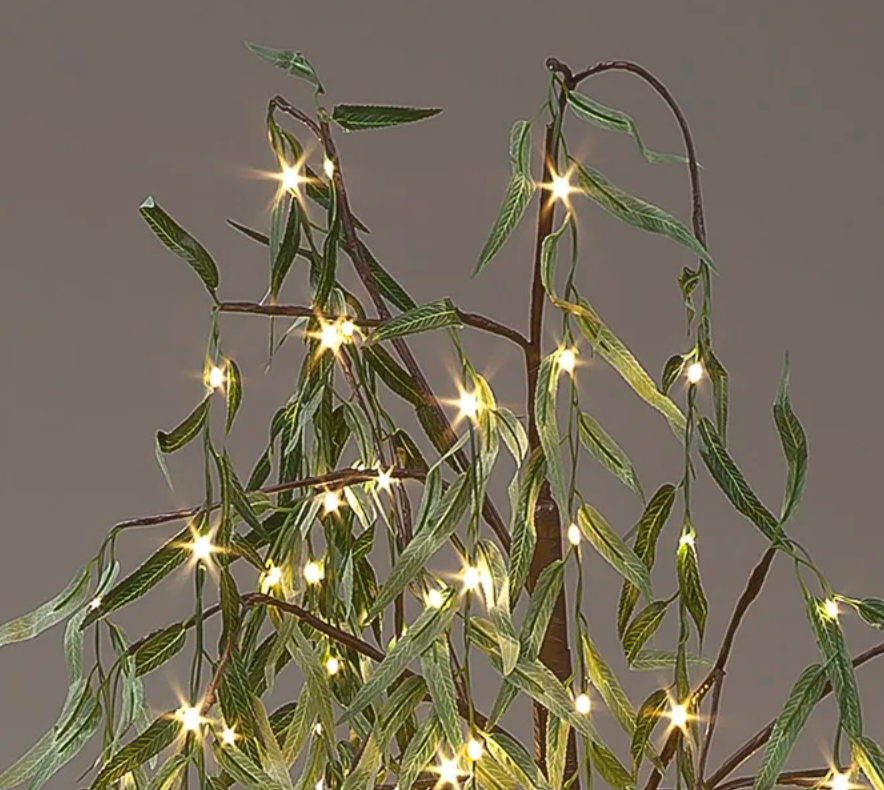 1.5m Green Leaf Willow Tree With 256 Warm White LEDs