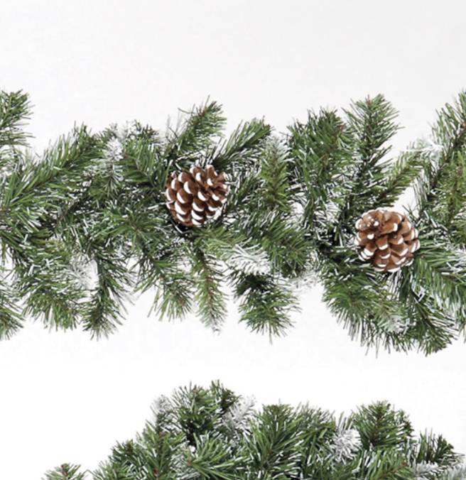 270cm Snow King Fir Garland with 240 Tips & 14 Cones