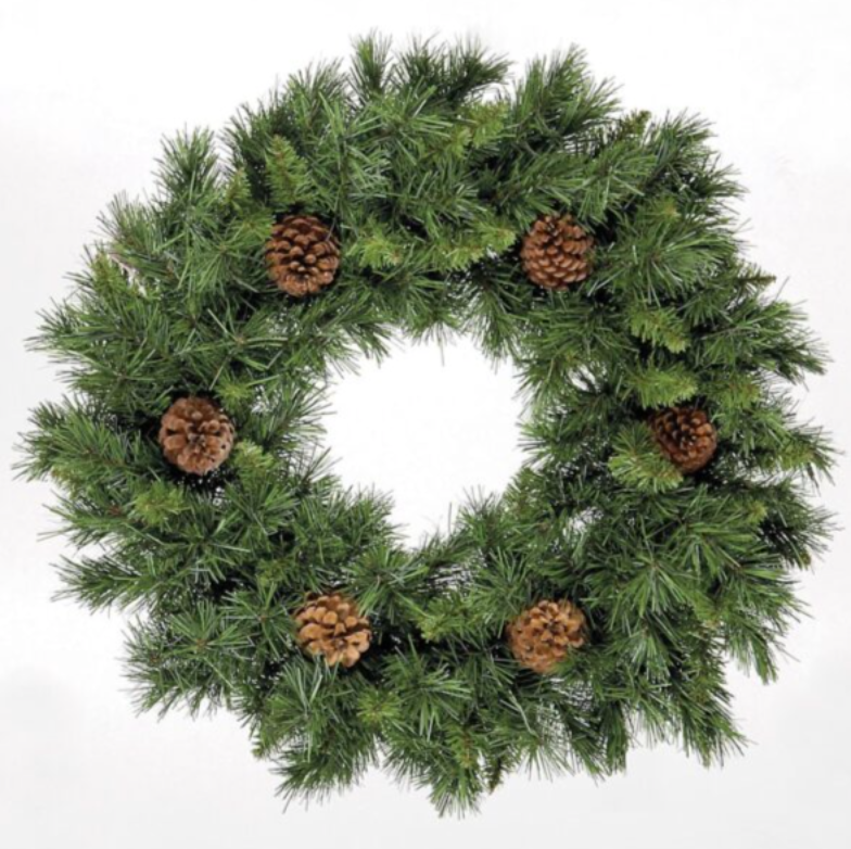 60cm Deluxe Princess Wreath with 50 Tips & 5 Pinecones