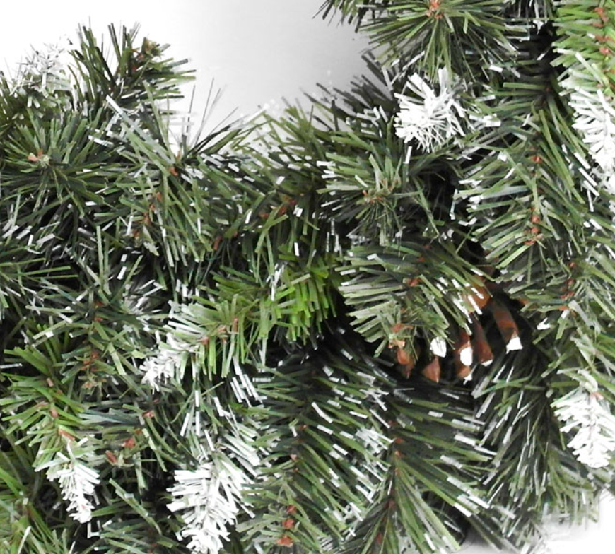60cm Snow King Fir Wreath with 200 Tips & 5 Cones