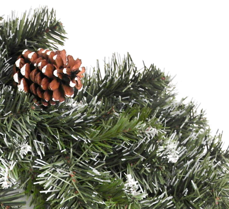 60cm Snow King Fir Wreath with 200 Tips & 5 Cones