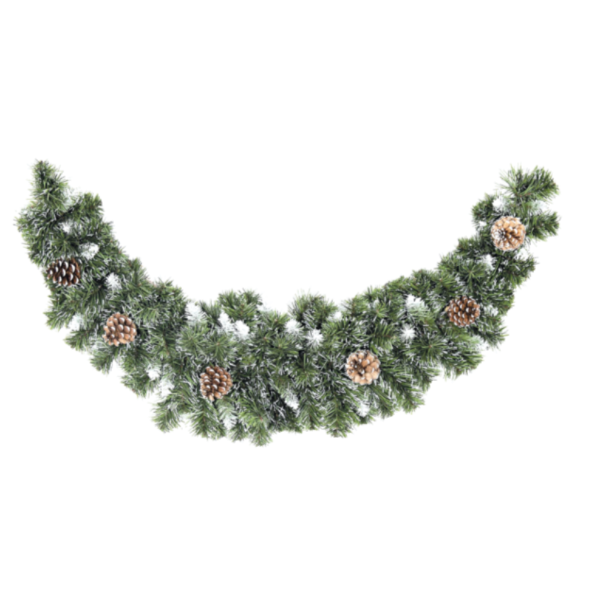 90cm Snow King Fir Swag with  144 Tips & 5 Cones