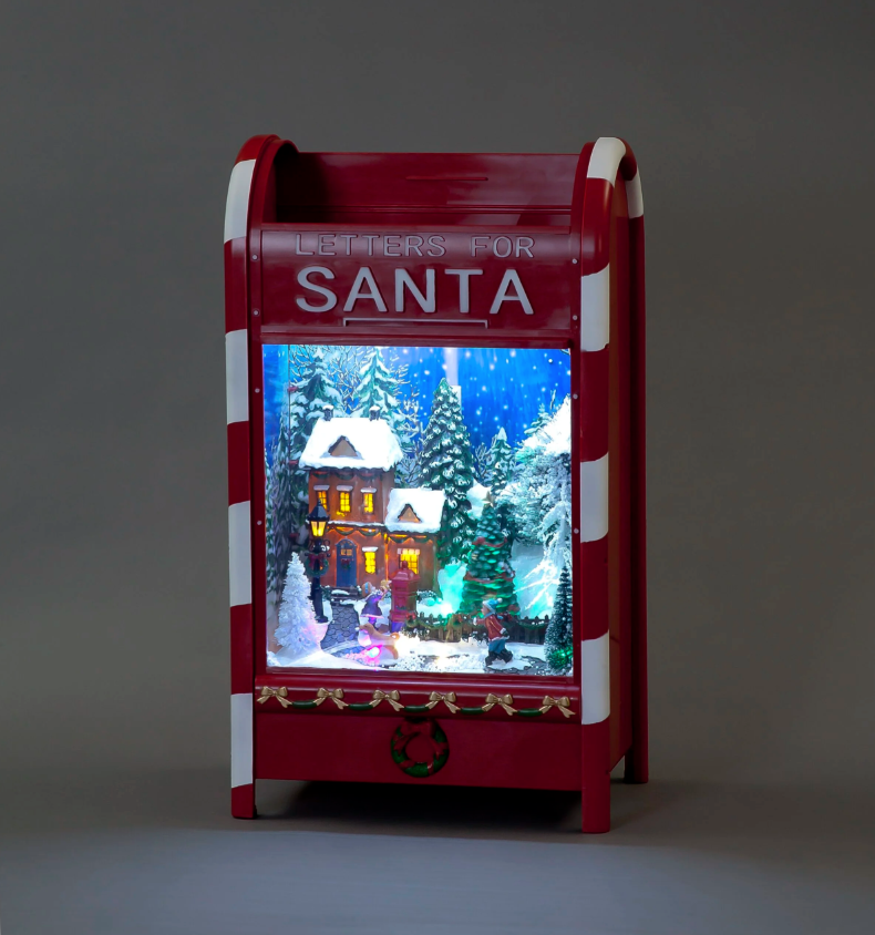 62cm Santa Mail Box with Snowing & Turning Function with Music