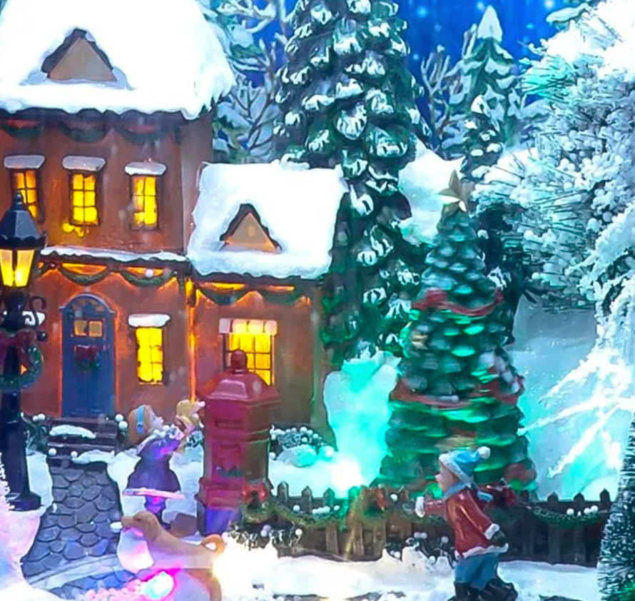 62cm Santa Mail Box with Snowing & Turning Function with Music