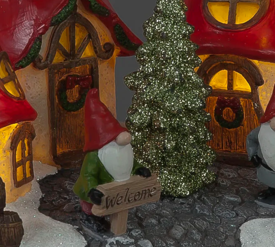 Battery Operated 16cm Polyresin Gonk Village