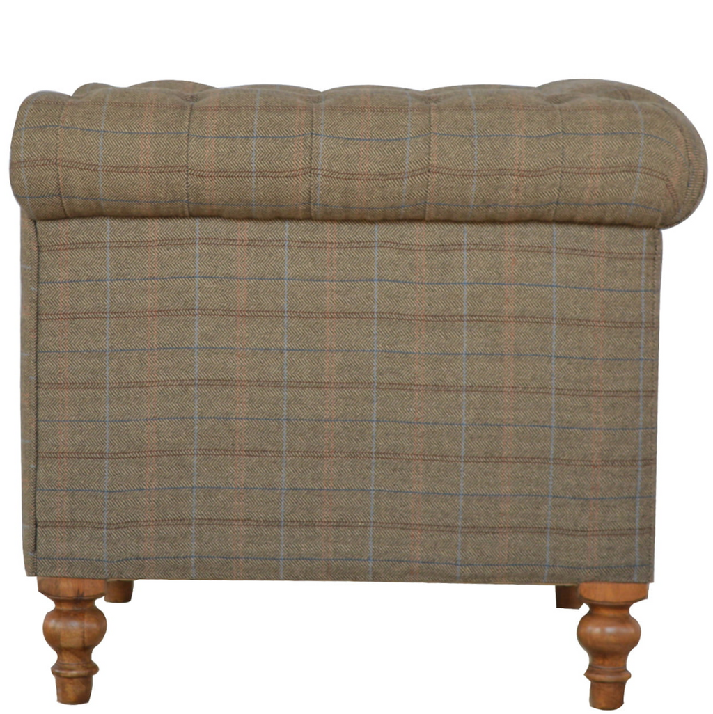 Heritage Collection Multi Tweed 2 Seater Chesterfield Sofa