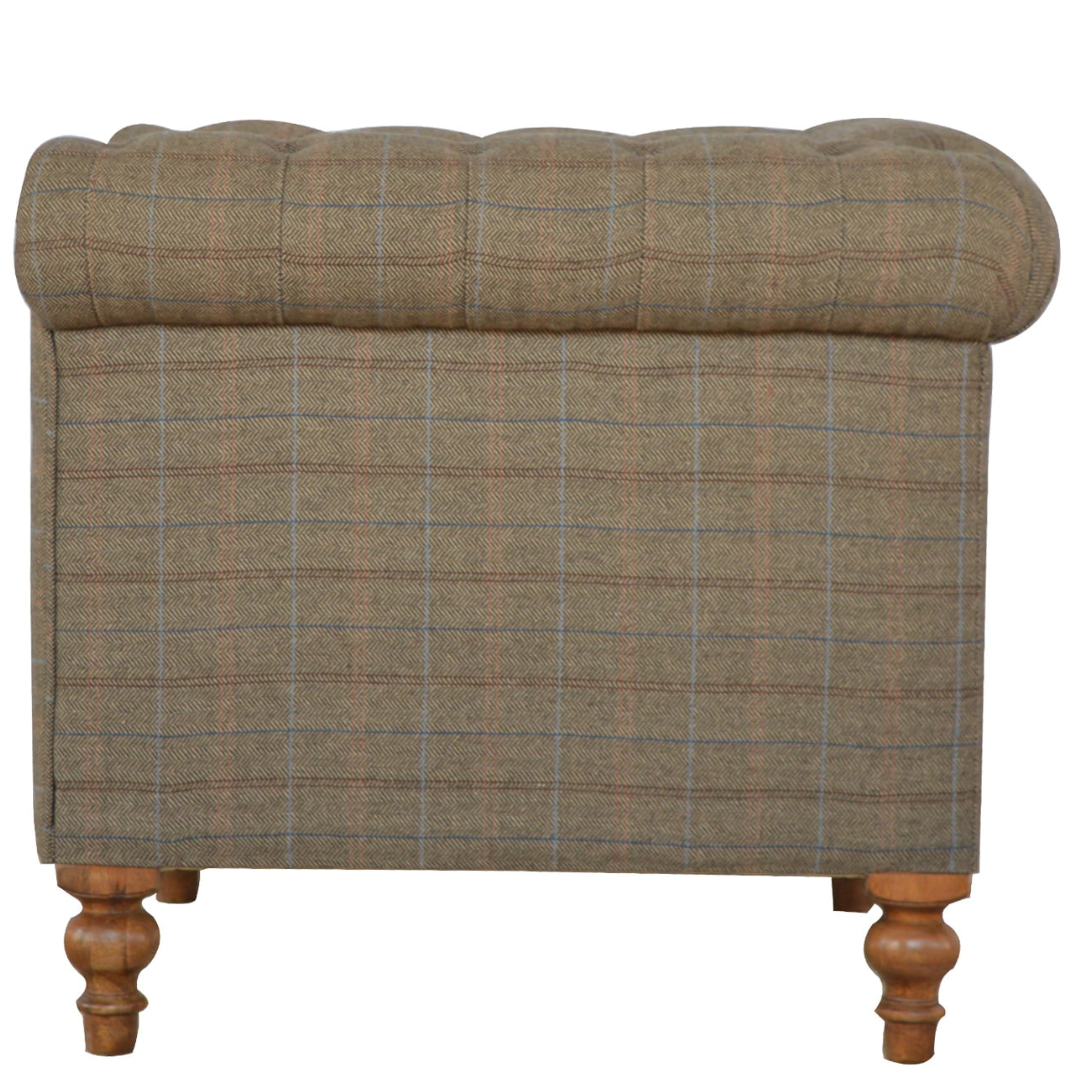 Heritage Collection Multi Tweed 2 Seater Chesterfield Sofa