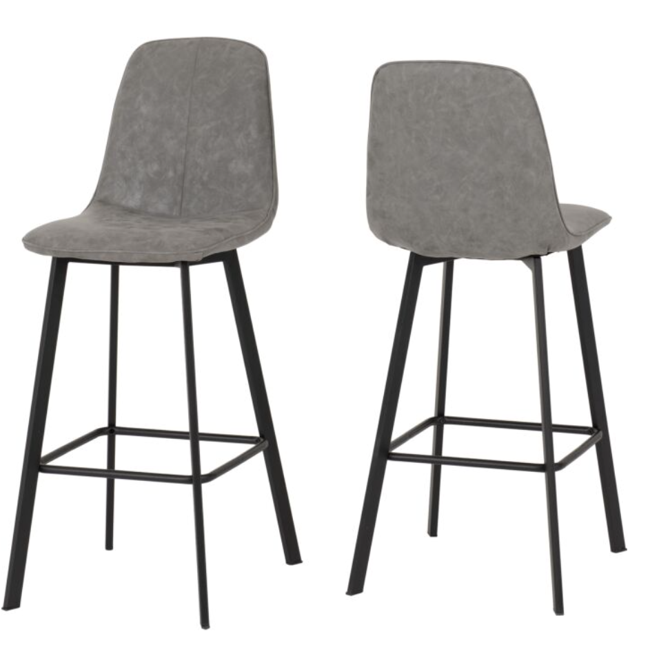 Concrete Effect Bar Table and Two Stools Set Home Essentials By Harry Christian