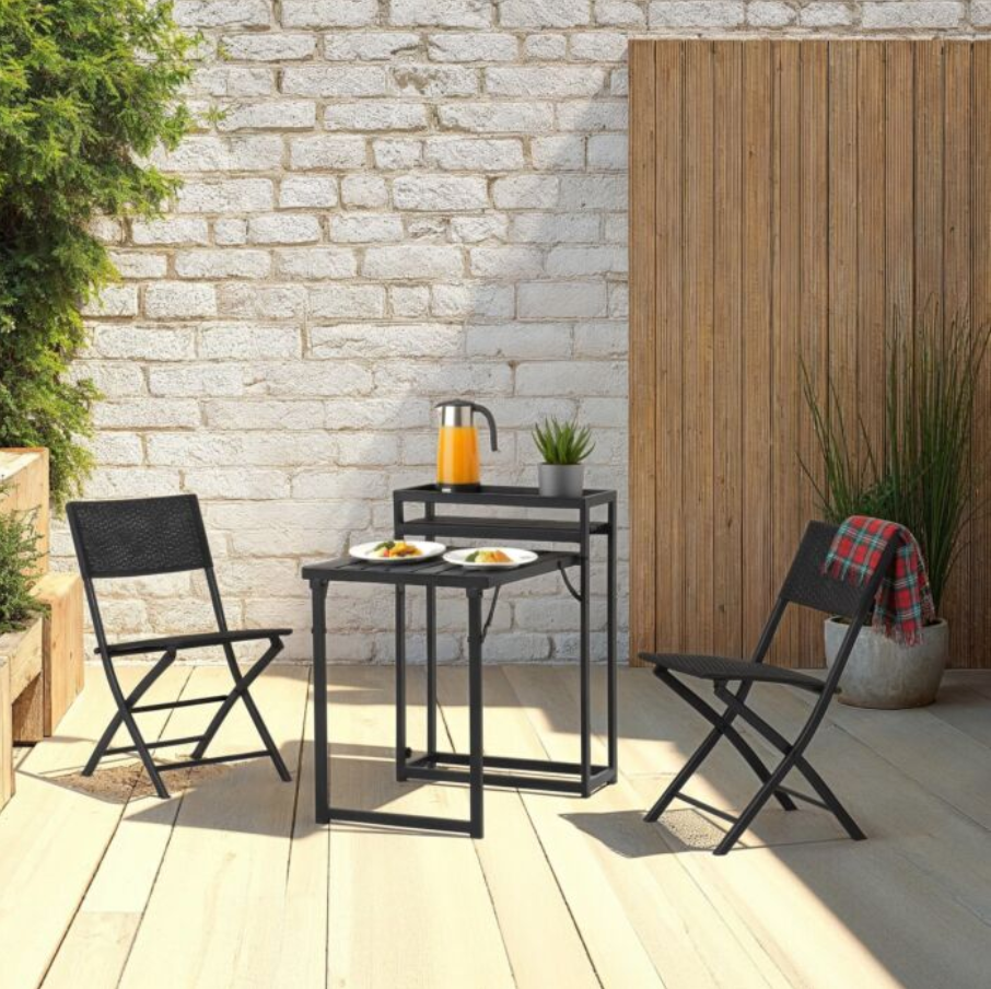 FOLDAWAY 2+1 GARDEN FURNITURE SET BY HARRY CHRISTIAN HOME ESSENTIALS