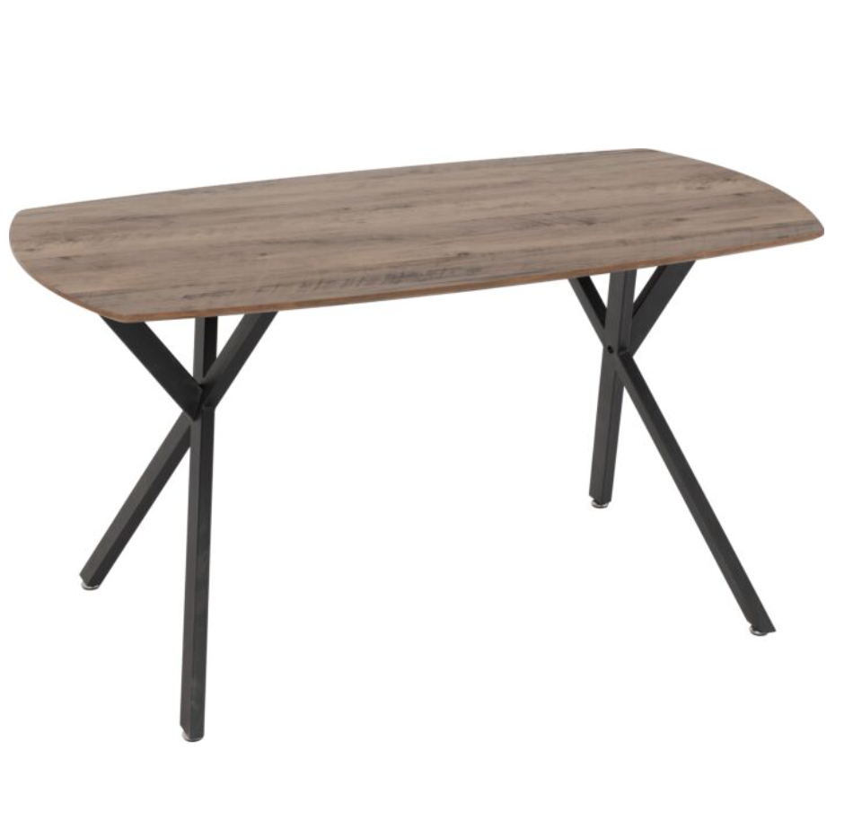 Wooden Dining Table with 4 Faux Brown Leather Chairs Home Essentials By Harry Christian Home