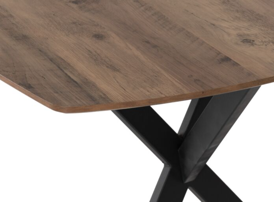 Wooden Dining Table with 4 Faux Brown Leather Chairs Home Essentials By Harry Christian Home