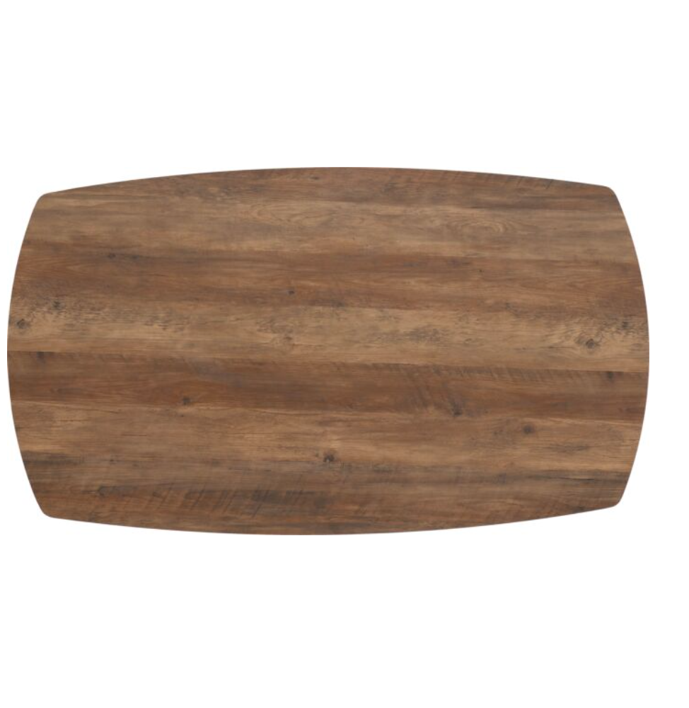 Wooden Dining Table with 4 Faux Brown Leather Chairs Home Essentials By Harry Christian Home