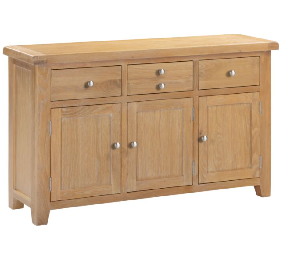 Windsor 3 Door 3 Drawer Sideboard - Natural Oak