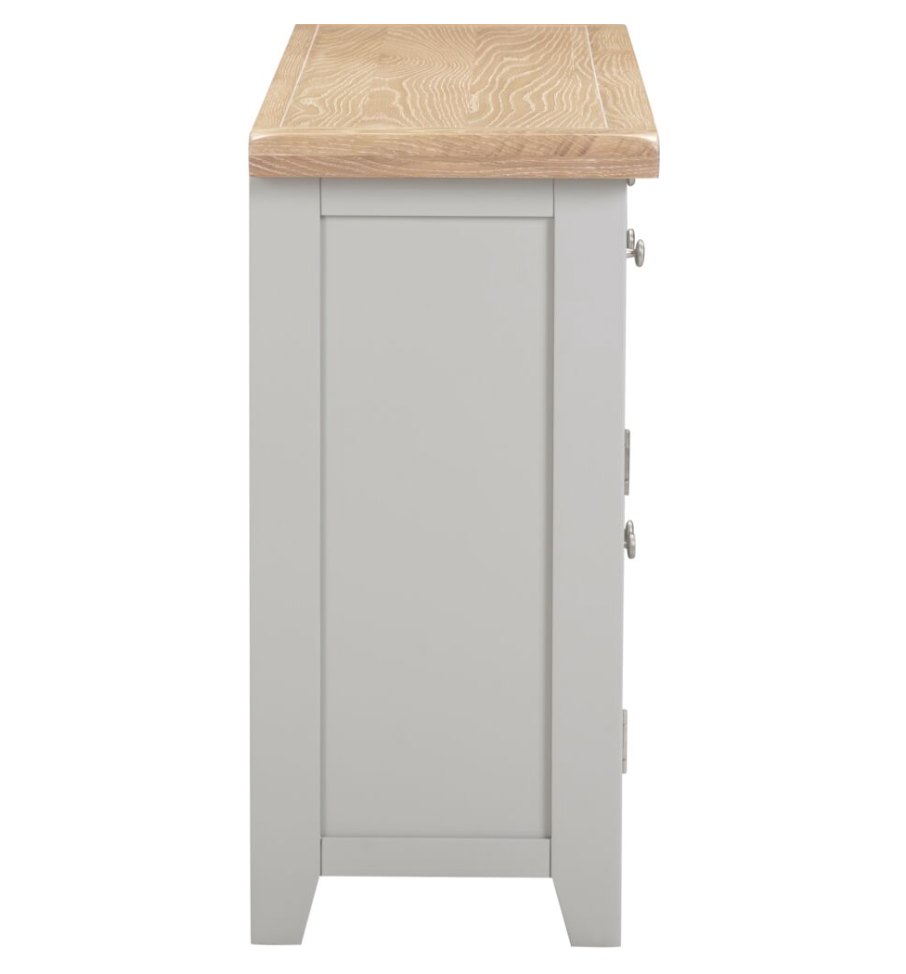 Windsor 3 Door 3 Drawer Sideboard - Pebble Grey/Oak