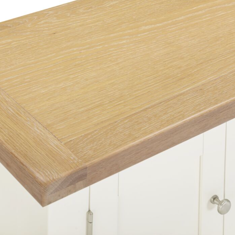 Windsor Straight TV Unit - Ivory/Oak