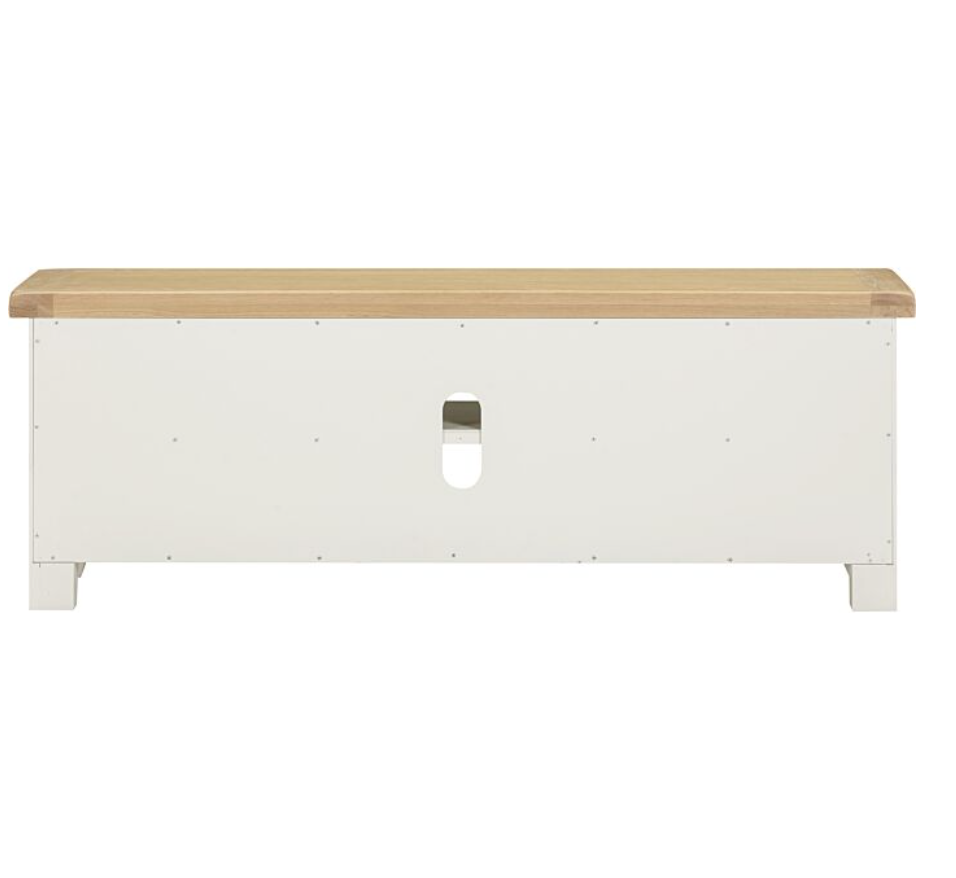 Windsor Straight TV Unit - Ivory/Oak