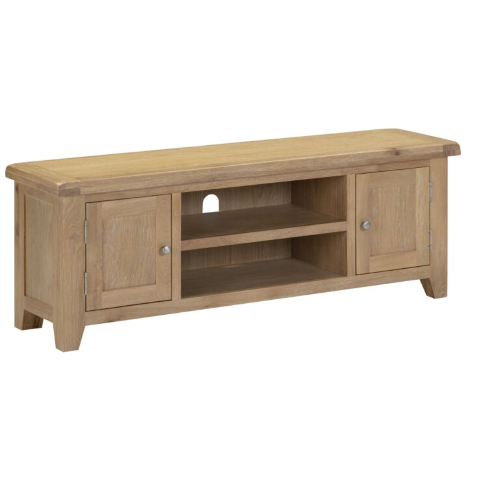 Windsor Straight TV Unit - Natural Oak