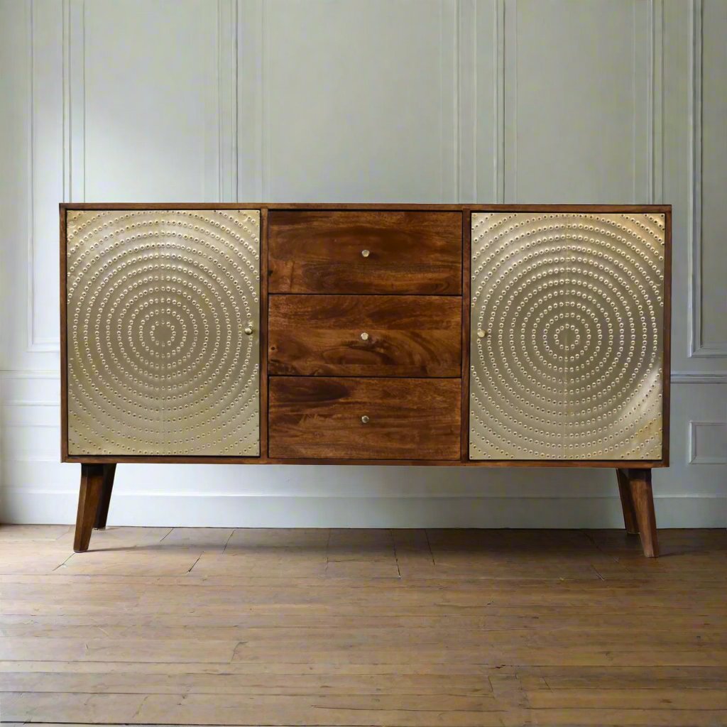 Sideboard chestnut and gold art deco sideboard Heritage Home