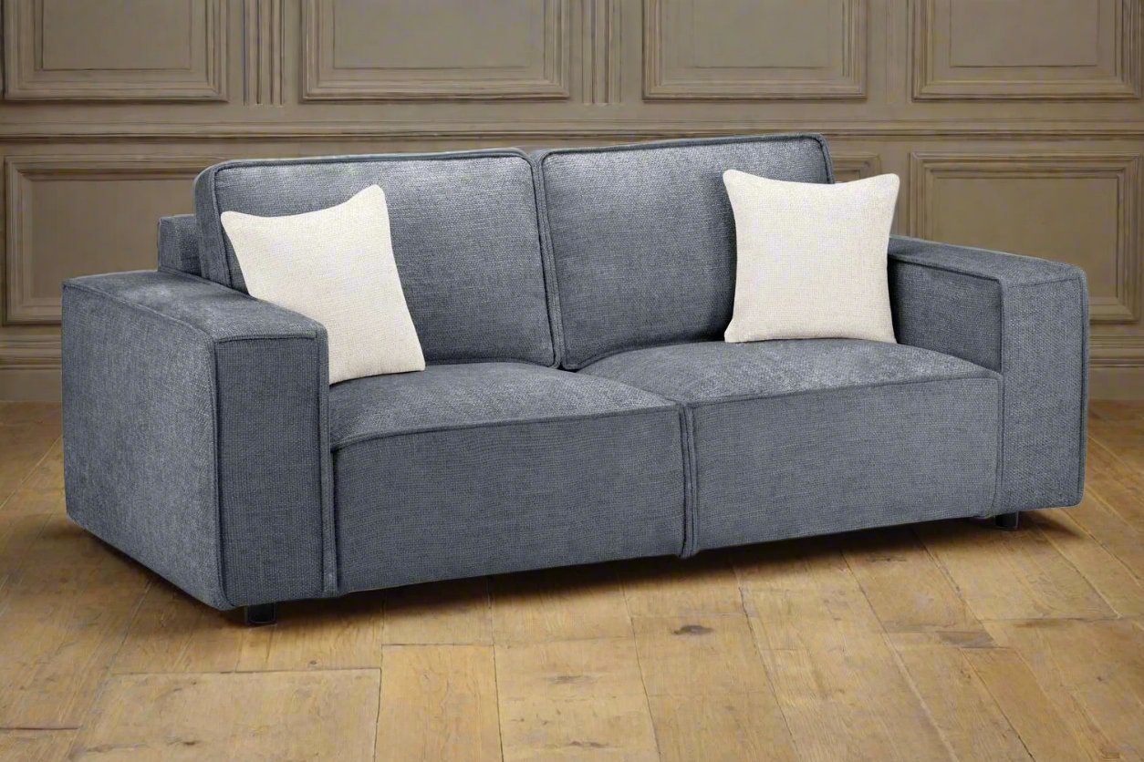 Slate square arm design 3 seater modern sofa heritage home uk