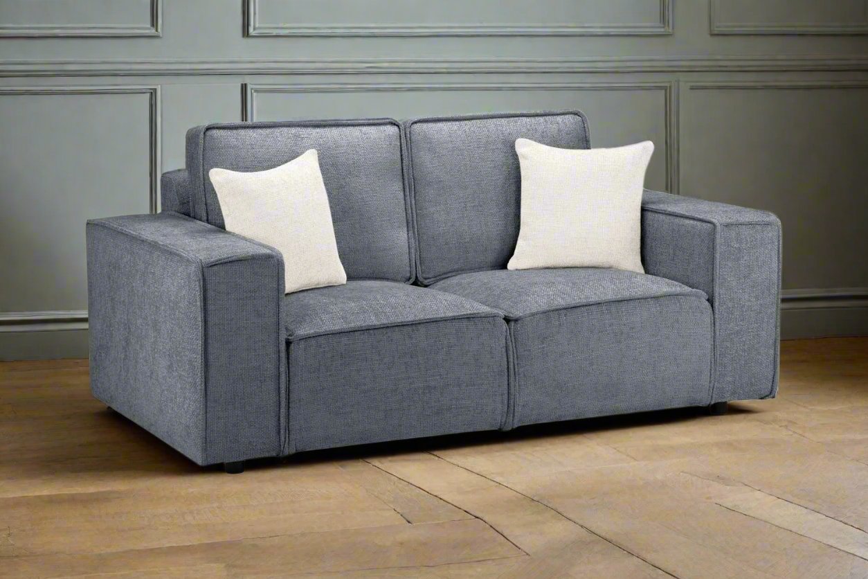 Slate square arm design modern 2 seater sofa heritage home uk