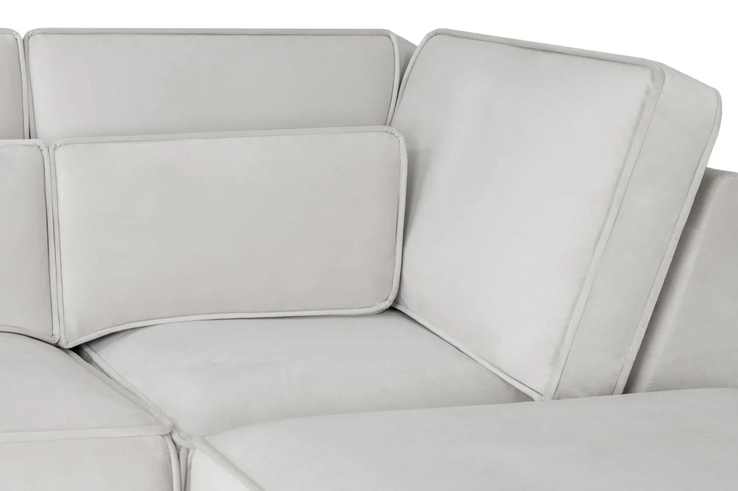 The Sloane U Shape Corner Sofa In Silver