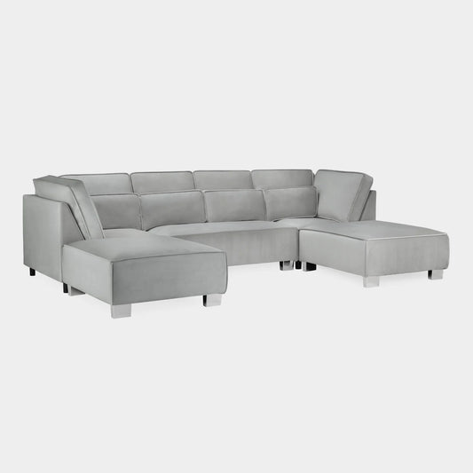 The Sloane U Shape Corner Sofa In Grey