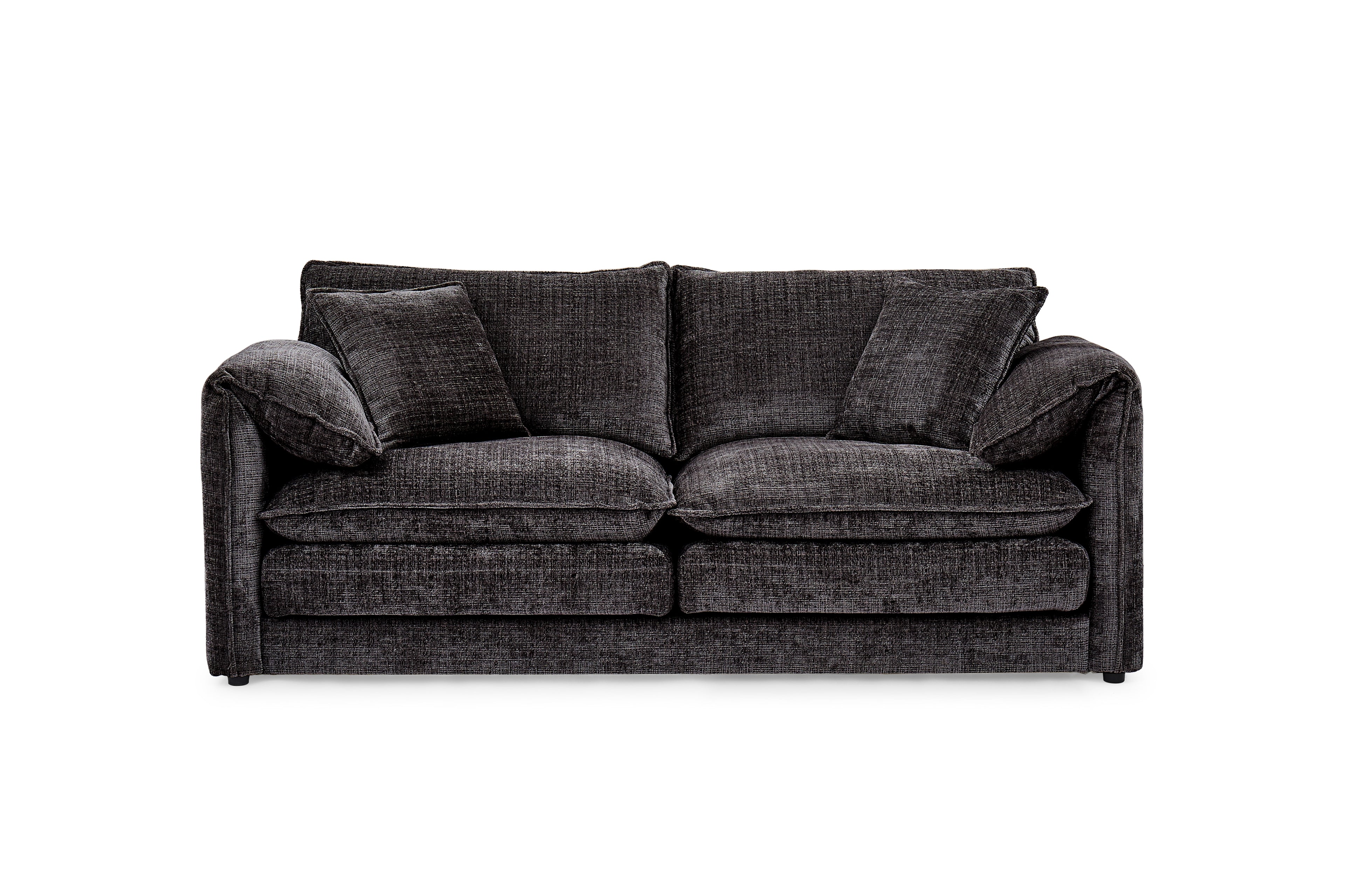 Solaya 3+2 Sofa Set in Black