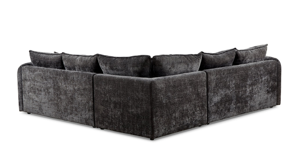 Solaya Large Corner Sofa In Black