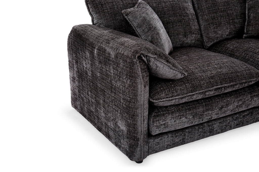 Solaya 3+2+1 Sofa Set in Black