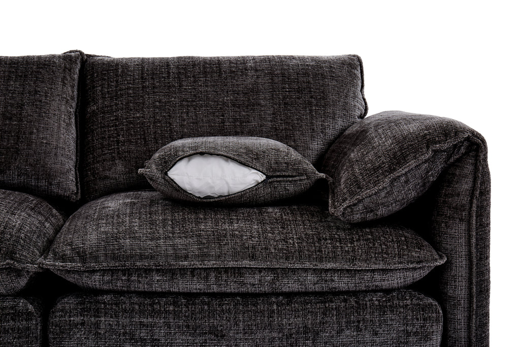 Solaya Large Corner Sofa In Black