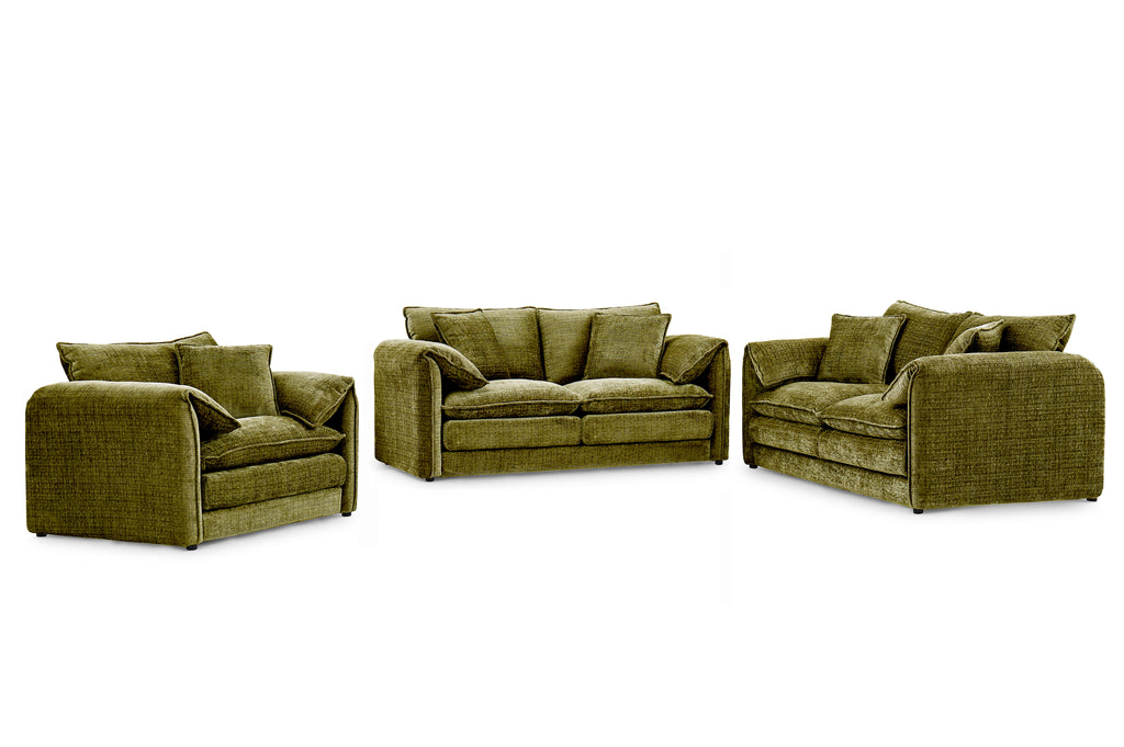 Solaya 3 Seater Sofa In Green