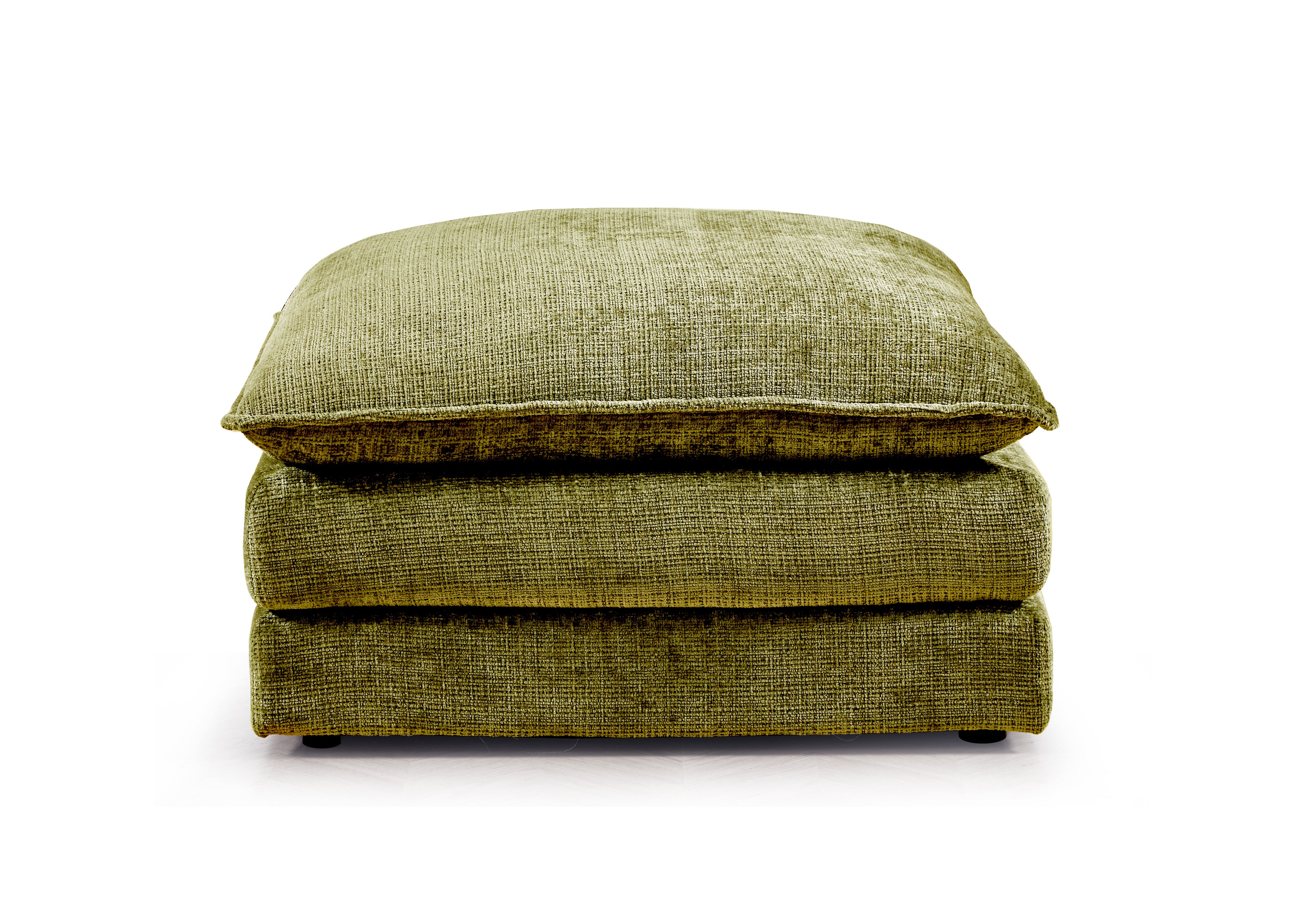Solaya Large Corner Sofa + Footstool Set in Green