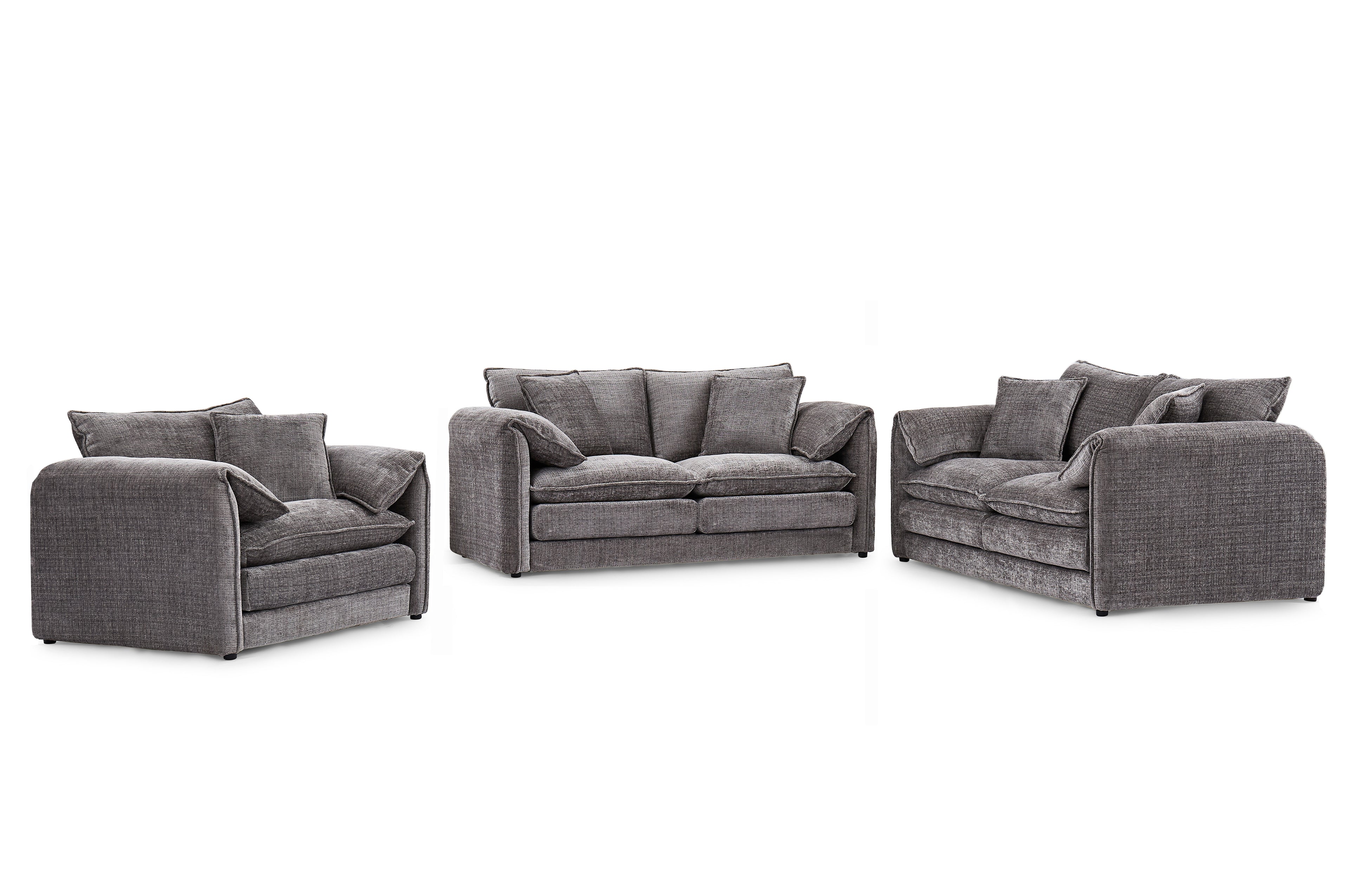 Solaya 3+2+1 Sofa Set in Grey