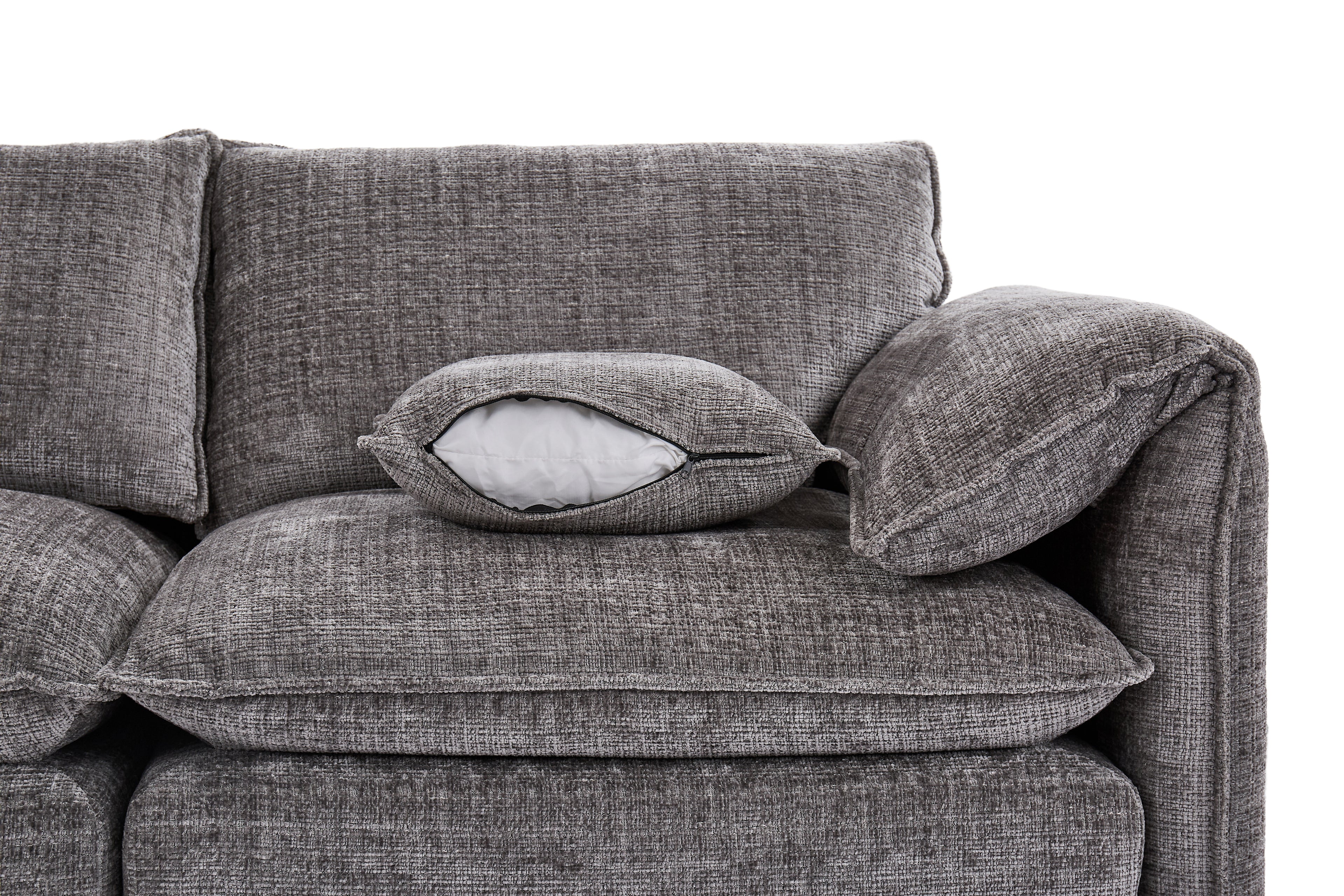 Solaya 3+2 Sofa Set in Grey