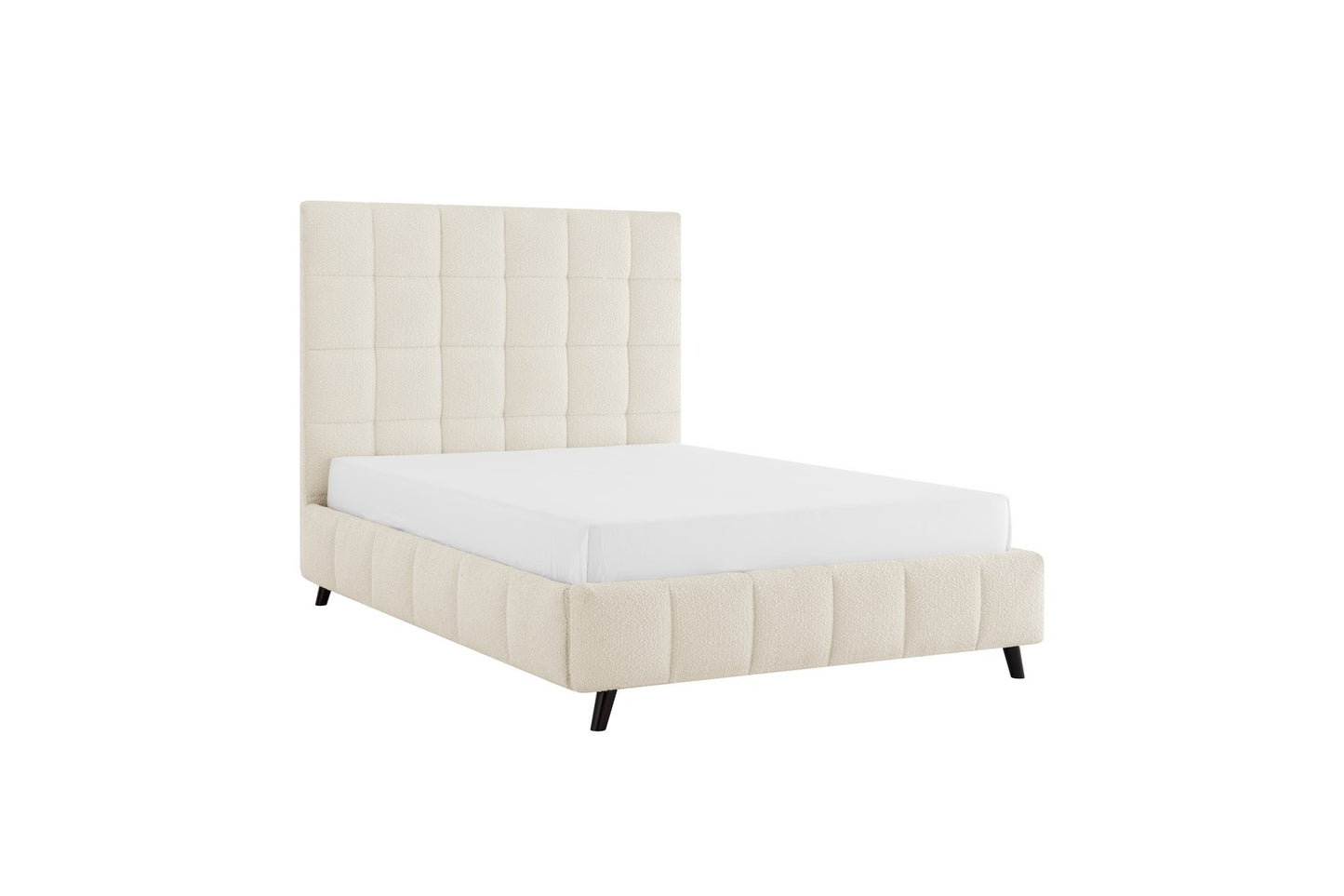 The Ritz Double Bed In Ivory Boucle Upholstery