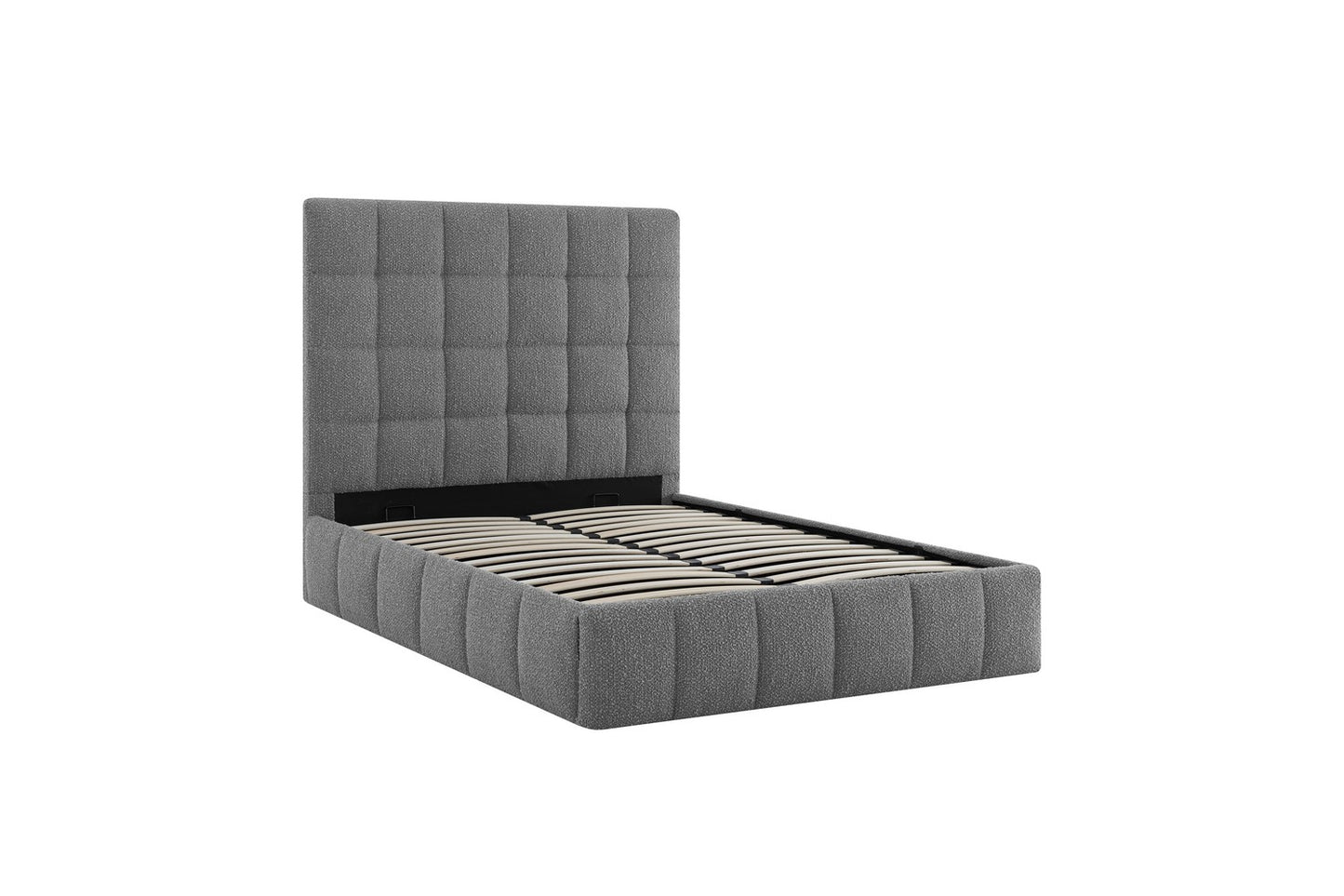 The Ritz Kingsize Storage Bed In Grey Boucle